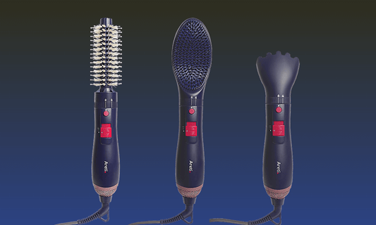 アタッチメントを付け替えると3通りの使い方ができるスリムな「ボリュームスタイラー」。ロングヘアだけではなく、ボブやショートヘアにも最適。