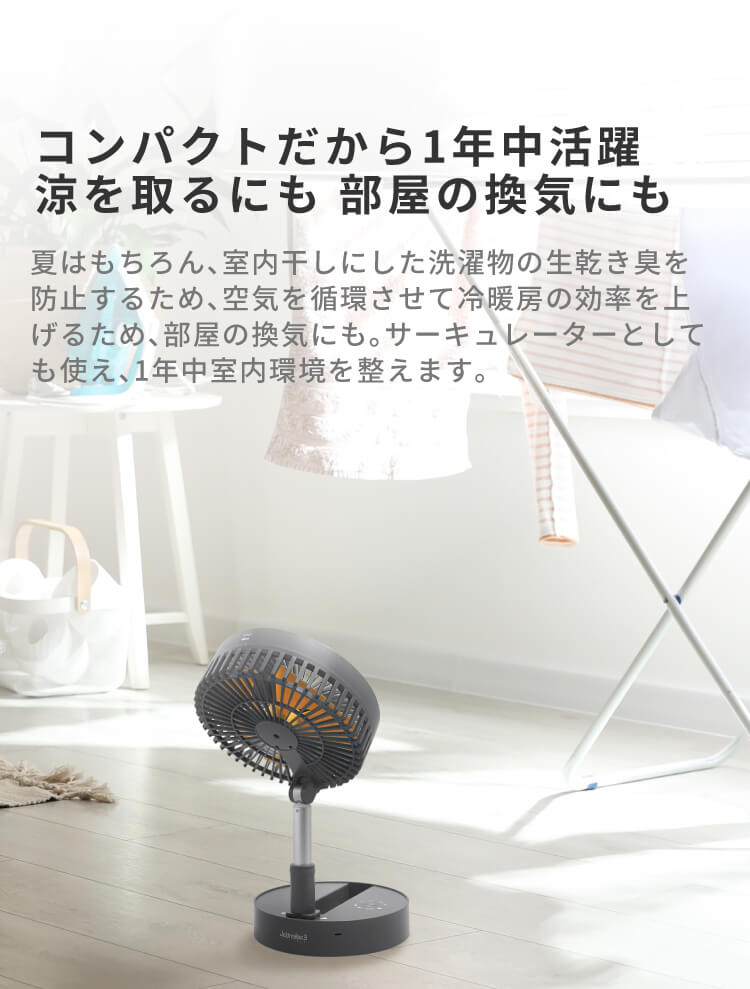 【アウトレット】【30%OFF】どこでもファン 持ち運び 旅行用 旅行 屋外 扇風機 f1620YL