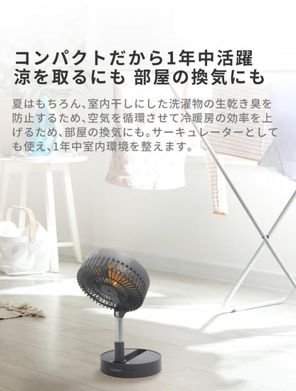 【アウトレット】【30%OFF】どこでもファン 持ち運び 旅行用 旅行 屋外 扇風機 f1620YL