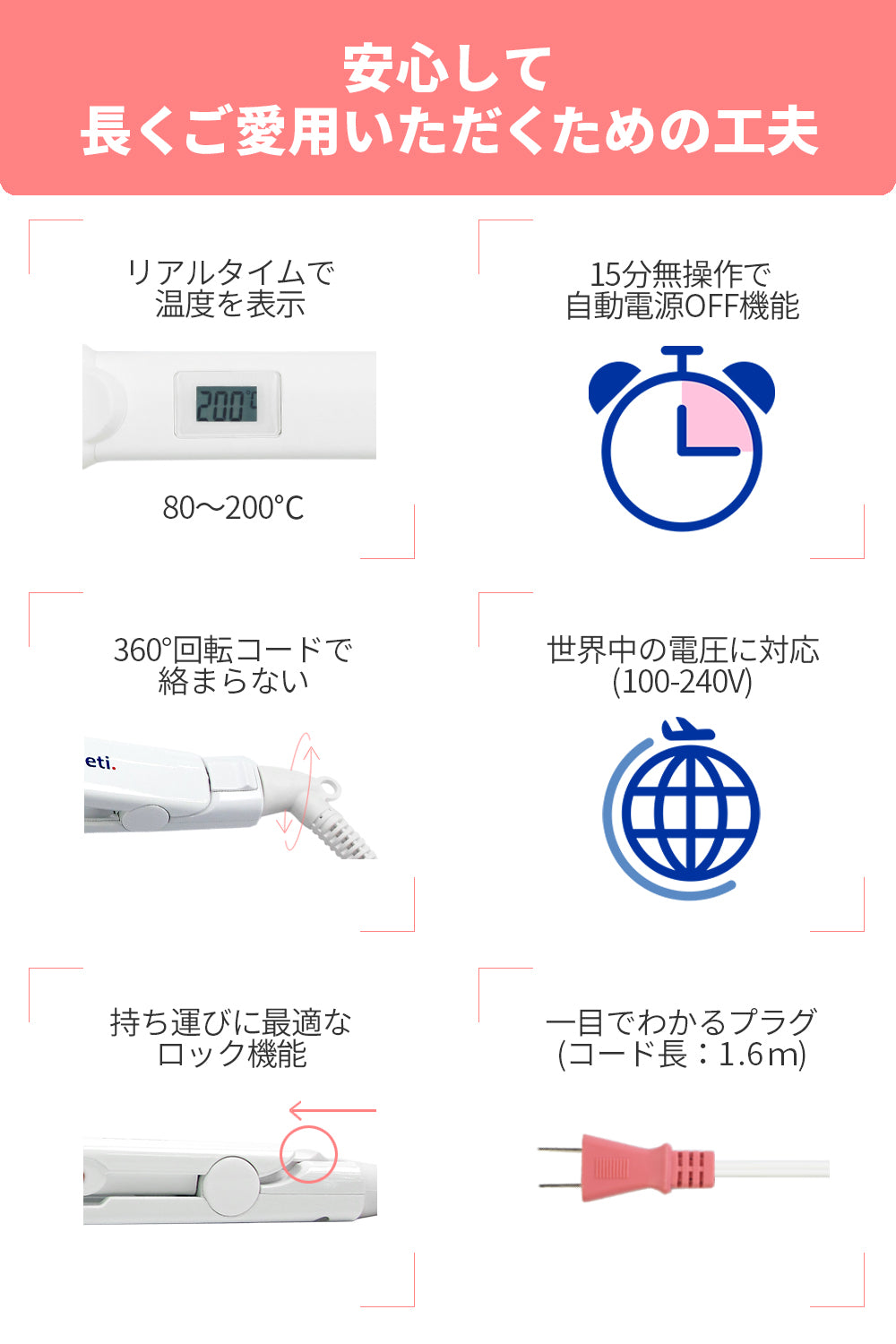 【クリアランスセール】 ストレートアイロン Estia 23mm