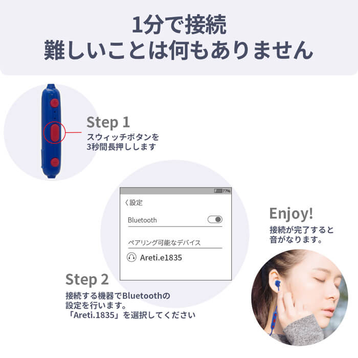 KIKI ランニング Bluetoothイヤホン e1835 軽量
