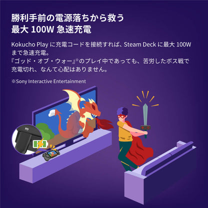 Kokucho Play コクチョウプレー Steam deck スチームデック ドック h2211BK コンパクト