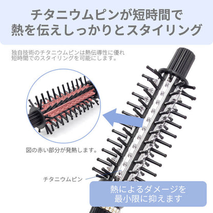 【アウトレット】【30%OFF】ロールブラシヘアアイロン 25mm i706BK