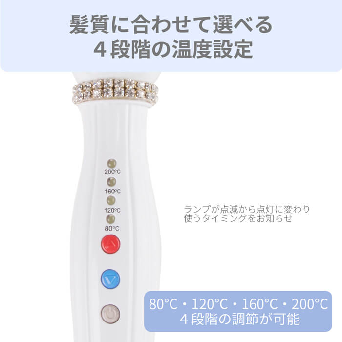 【クリアランスセール】ロールブラシヘアアイロン 32mm ピンク ブルー i707PK/BL