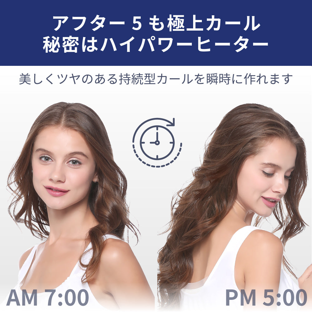 【アウトレット】【30%OFF】マイナスイオン カールヘアアイロン i84BK