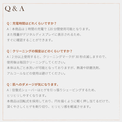 【クリアランスセール】ポータブル 電気シェーバー fc5203-1A